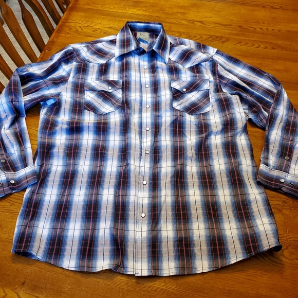 Shirts | Gc Blue Western Shirt | Poshmark